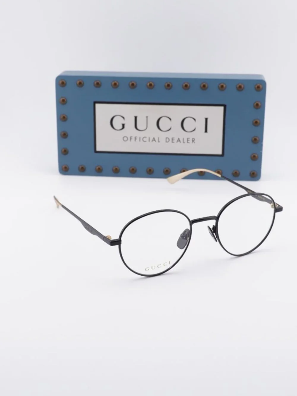 Gucci GG0337O 002 Round Eyeglasses – Black 51mm